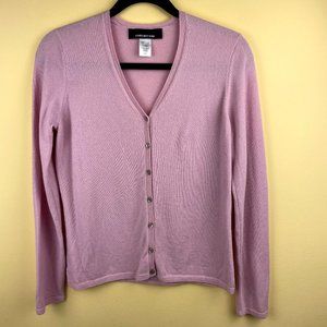 Vintage Jones New York 100% Cashmere Pink Cardigan